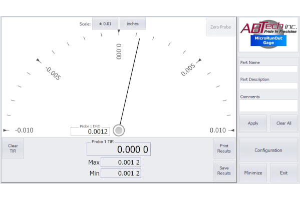 MicroTIR Gage Screen Example